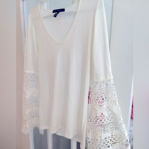 Beautiful white with belle sleeves
